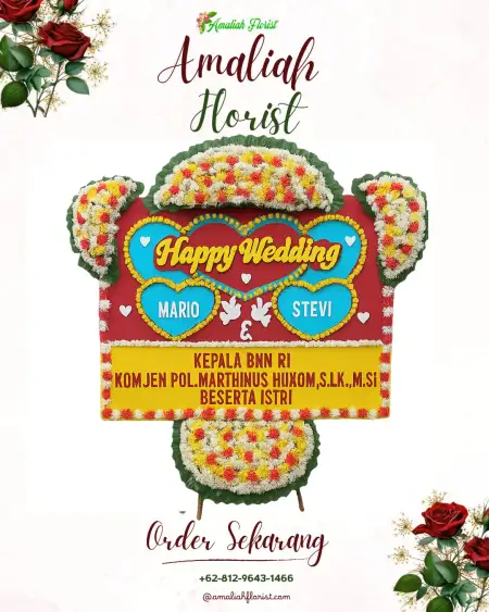 Papan Bunga Pernikahan Dongos